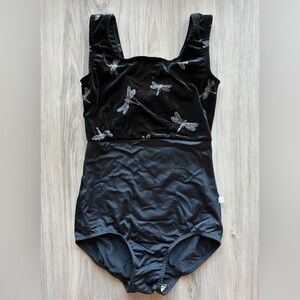 Black Velvet Dragonfly Tank Leotard